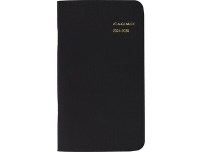 2024 AT-A-GLANCE 3.5 x 6 Monthly Planner, Black (70-024-05-24)