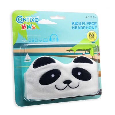 Contixo H1 Adjustable Fleece Headband Headphones, Panda (CNXH1PANDA)