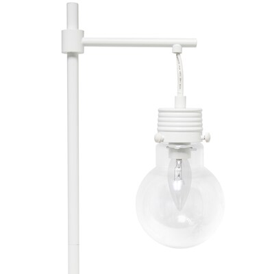 Lalia Home White Matte Light Beacon Table Lamp with Clear Glass Shade (LHT-5027-WH)