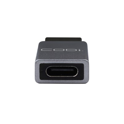 CODi USB A to USB C Adapter, Female to Male, Silver (ADP-AC10)