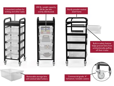 Luxor Metal Mobile Lug Cart with Swivel Wheels, Black/Gray (UCWS002)