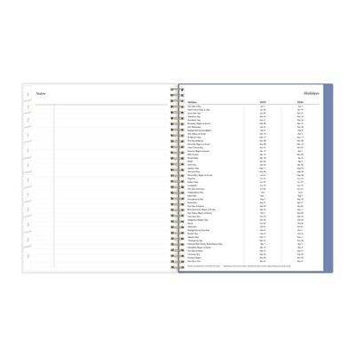 2025-2026 Blue Sky Sincerely Jules Forget Me Not 8.5" x 11" Academic Year Weekly & Monthly Planner, Plastic Cover, Multicolored