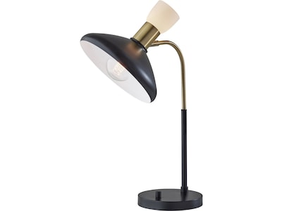 Adesso Patrick Incandescent Desk Lamp, 21, Black/Antique Brass (3758-01)