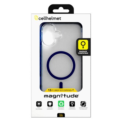 cellhelmet Magnitude Series MagSafe Phone Case for iPhone 16 Plus, Shock Absorbing, Bermuda Blue (CM-105-BLU)