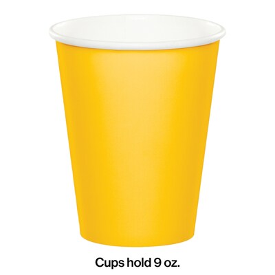 Creative Converting Touch of Color Paper Cups, School Bus Yellow, 240/Carton (561021B)