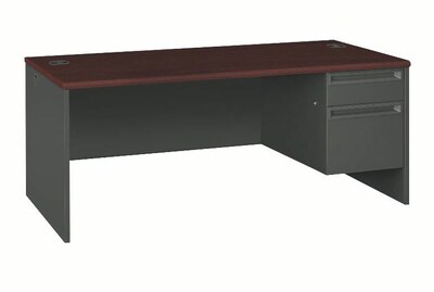 HON 38000 Series Single Right Pedestal Desk, Mahogany (HON38293RNS)
