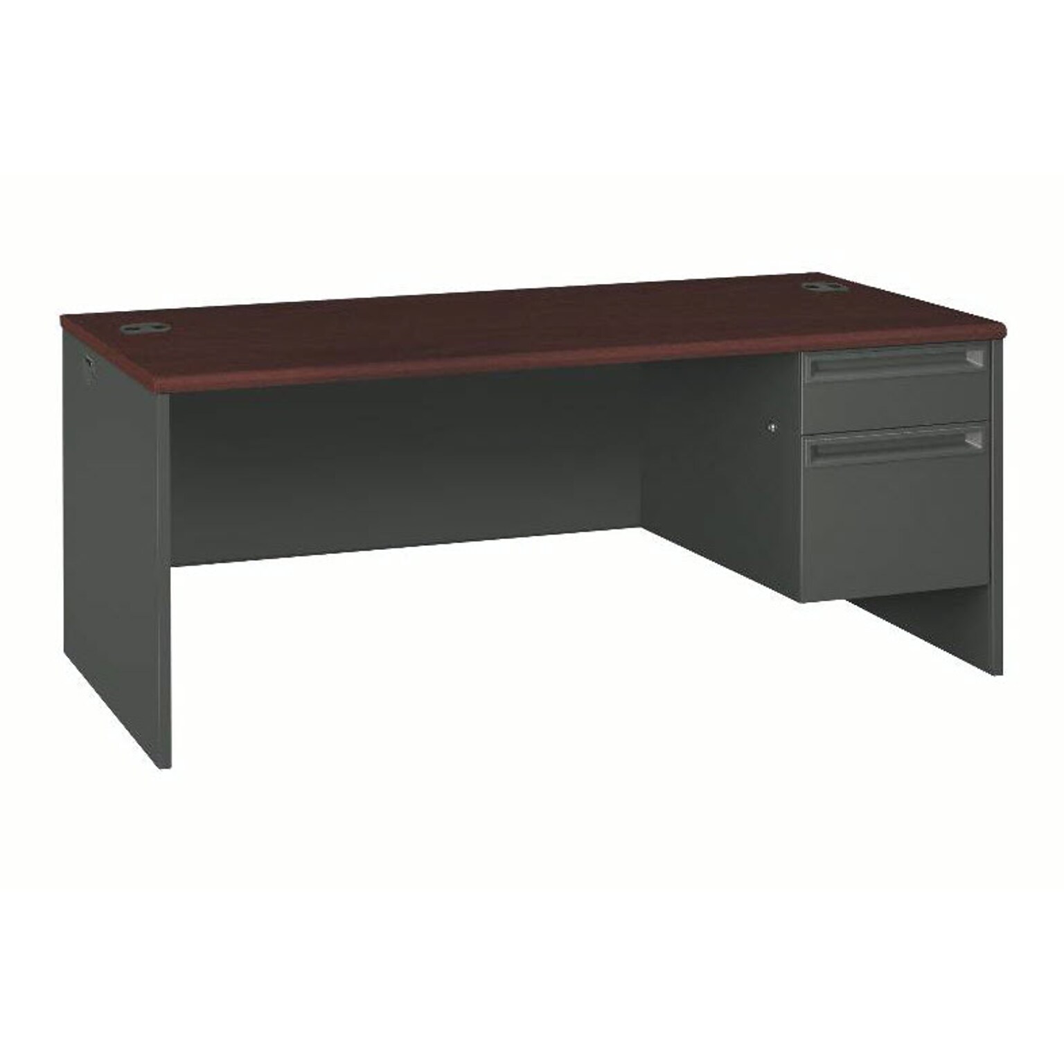 HON 38000 Series Single Right Pedestal Desk, Mahogany (HON38293RNS)