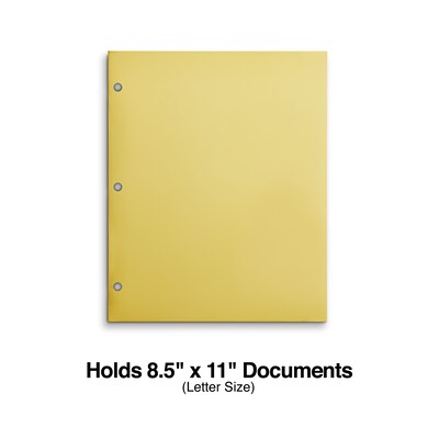 Staples® 4-Pocket 3-Hole Punched Presentation Folder, Yellow (56211-CC)