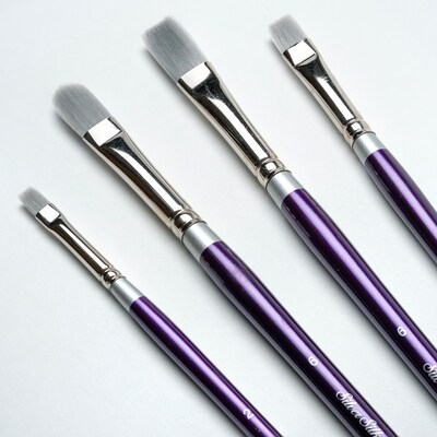 Silver Brush Silver Silk LH 4-Piece Brush Pack (SLVSK8004)