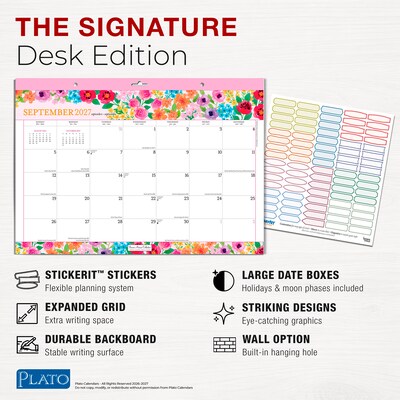 2027 BrownTrout Bonnie Marcus 15.5" x 11" Monthly Desk Pad Calendar, Assorted Colors (9798330713028)