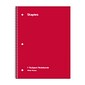 TRU RED™ 1-Subject Notebook, 8" x 10.5", Wide Ruled, 70 Sheets, Red (TR24007)