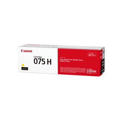 Canon 075 Yellow High Yield Toner Cartridge, Prints Up to 2,500 Pages (6366C001)