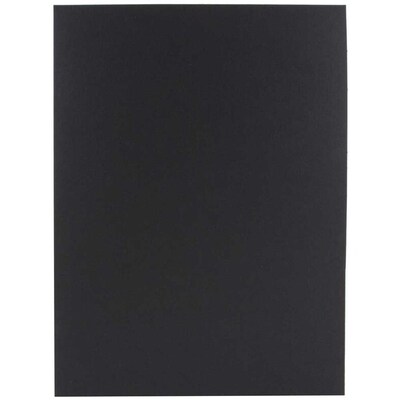 JAM Paper 2-Pocket Textured Linen Business Folders, Black, 25/Pack (386LBLA)
