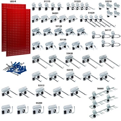 Triton Products LocBoard Pegboards with 63 pc. LocHook Assortment (LB2-RKit)