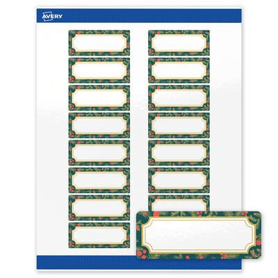 Avery Rectangle Multipurpose Labels, 1 x 2-5/8, White, 160/Pack (19479370493)