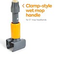 Coastwide Professional™ 60 Clamp Style Wood Wet Mop Handle, Plastic Head (CW58006)