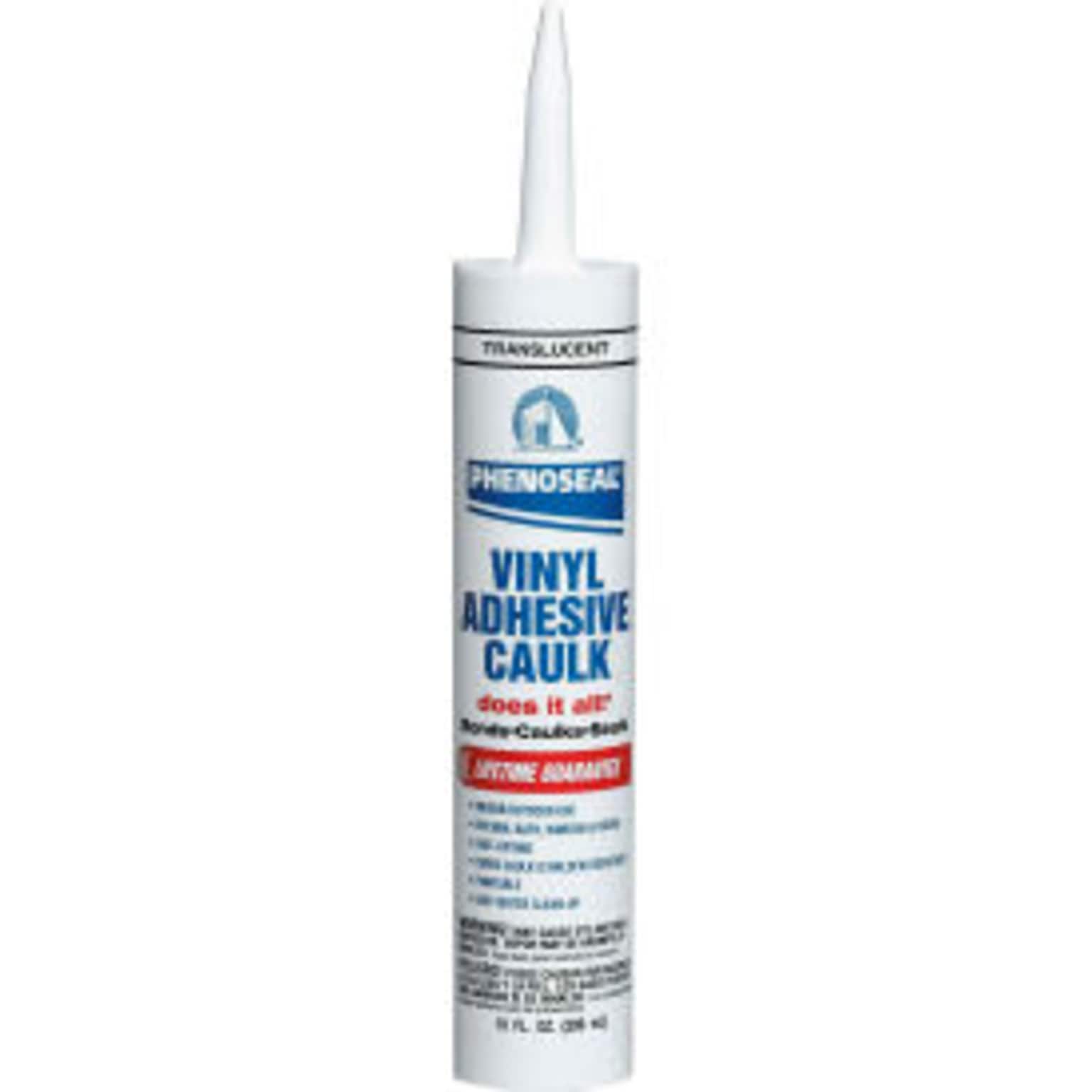Dap PHENOSEAL Does It All Vinyl Adhesive Caulk, Transluscent, 10 oz., 12/Pack (B2321342)