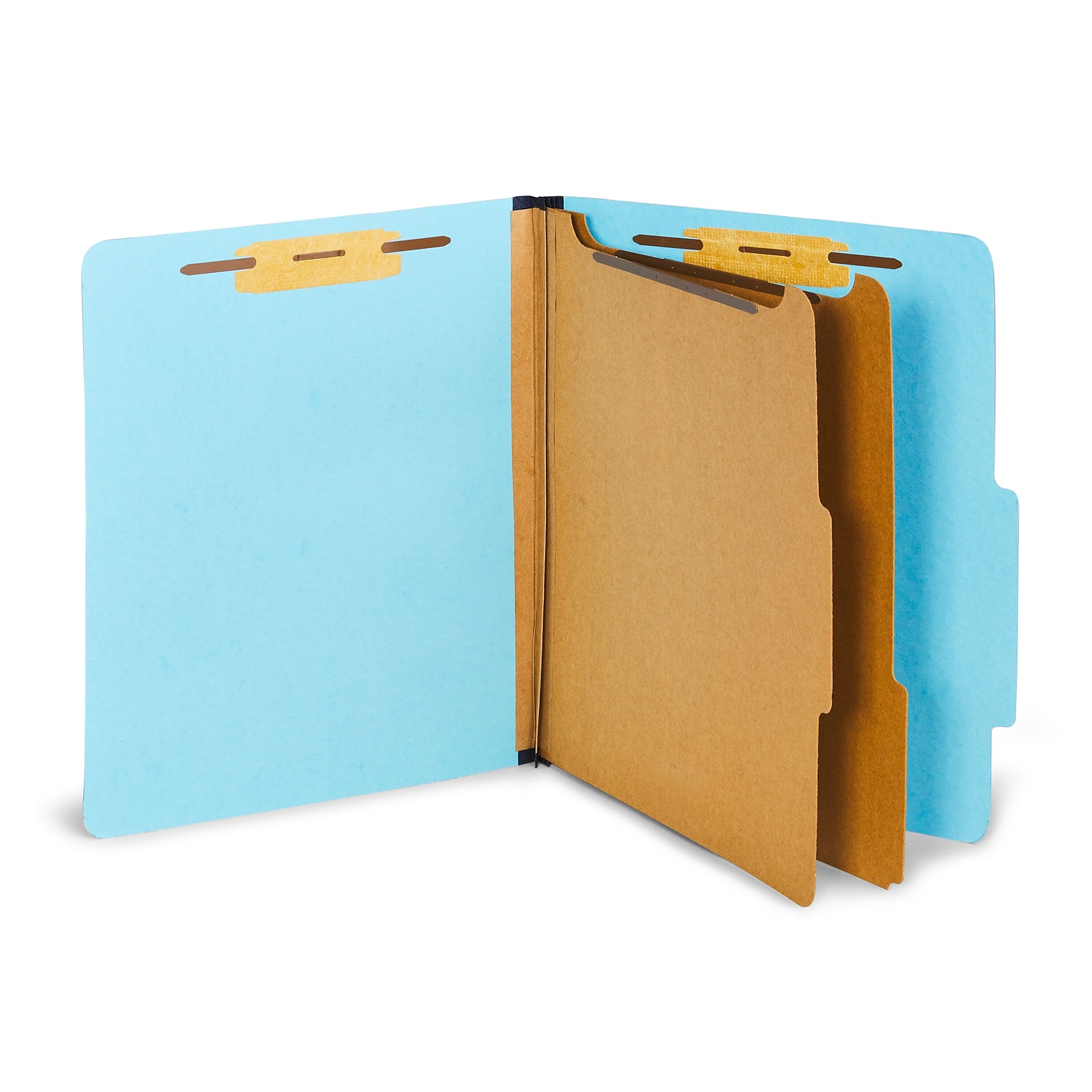 Staples® Recycled Pressboard Classification Folder, 2-Dividers, 2 1/2 Expansion, Letter Size, Light Blue, 20/Box (ST614616-CC)