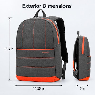 Vangoddy Grove Laptop Backpack, Medium, Orange (NBKLEA593)