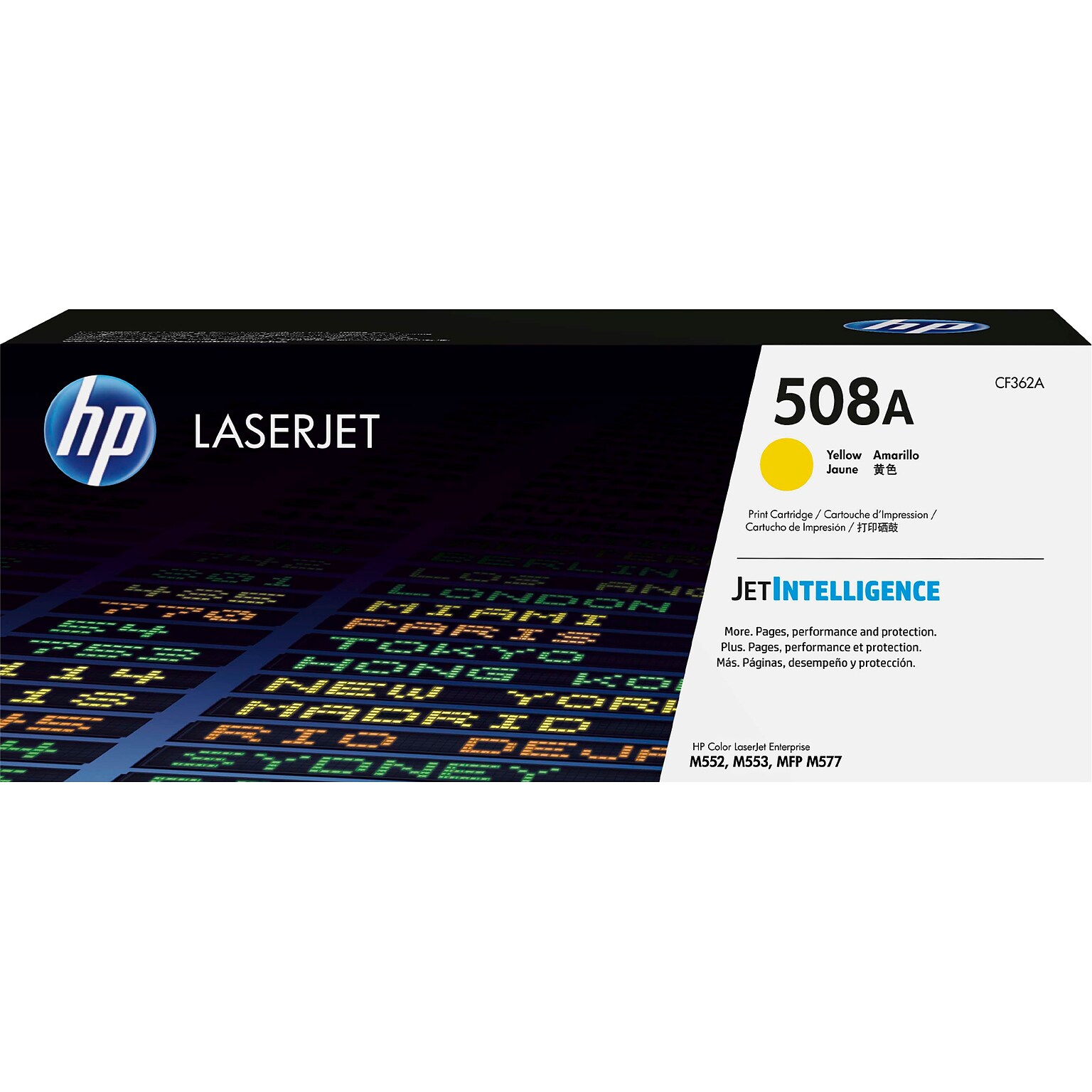 HP 508A Yellow Standard Yield Toner Cartridge, Prints Up to 5,000 Pages (CF362A)
