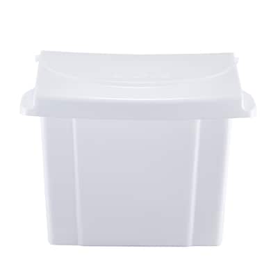 Alpine Industries Plastic Sanitary Napkin Disposal Receptacle, 10x 5, White (451-WHI-MK)