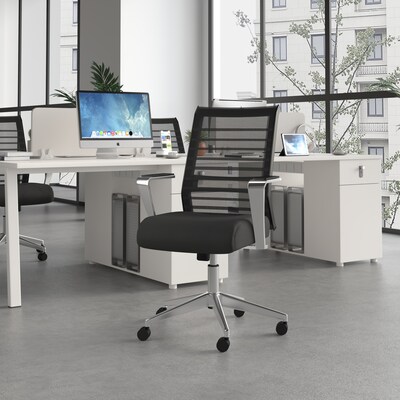 Boss Office Products Ergonomic Mesh Swivel Task Chair, Black (B6566AL-BK)