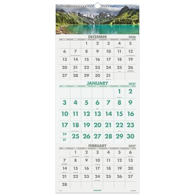 2027 AT-A-GLANCE Scenic 12 x 27 Three-Month Wall Calendar (DMW503-28-27)