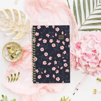 2026-2027 Blueline Academic 8" x 5" Weekly & Monthly Planner, Poly Cover, Blossom Pink (CA114PG.02)