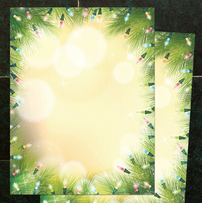 Great Papers! Stationery Letterhead Christmas Lights, Multicolor, 50 Sheets (2024034)