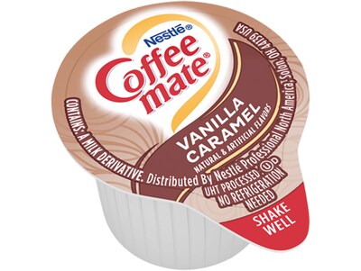 Coffee mate Vanilla Caramel Liquid Creamer, 0.38 fl. oz., 180/Carton (12182157)