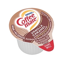 Coffee mate Vanilla Caramel Liquid Creamer, 0.38 fl. oz., 180/Carton (12182157)