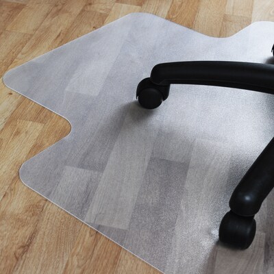 Floortex Valuemat Vinyl Hard Floor Chair Mat with Lip, 48" x 51", Clear (FR1213017LV)