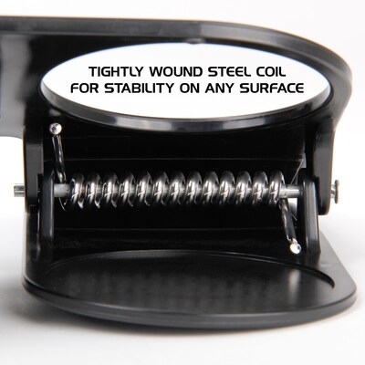 Enhance Clip On Desk Cup Holder with Storage, Black (ENUNCSM100BKWS)