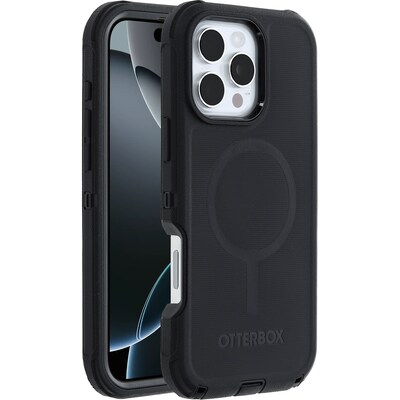 OtterBox Defender MagSafe Phone Case for iPhone 16 Pro Max, Shock Absorbing, Black (77-95989)