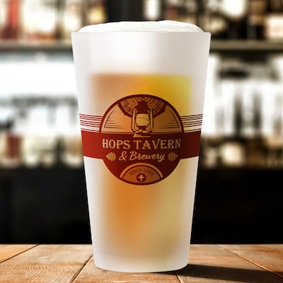 POD FULL COLOR FROSTED PINT GLASS