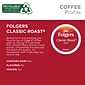 Folgers Classic Roast Coffee, Medium Roast, 0.28 oz. Keurig® K-Cup® Pods, 24/Box (6685)