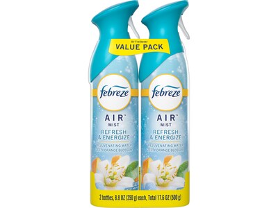 Febreze Air Freshener Aerosol, Refresh & Energize Scent, 8.8 fl. oz., 2/Pack (10192)