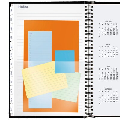 2026 AT-A-GLANCE DayMinder 8" x 11.75" Monthly Planner, Faux Leather Cover, Black (G470H-00-26)
