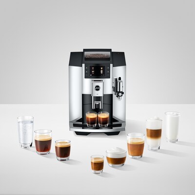 JURA E8 2-Cups Coffee & Espresso Machine Combination, Chrome (15646)