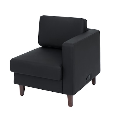 Flash Furniture Hercules Artemis LeatherSoft Right Arm Reception Chair, Black (ZB8921CRABLK)