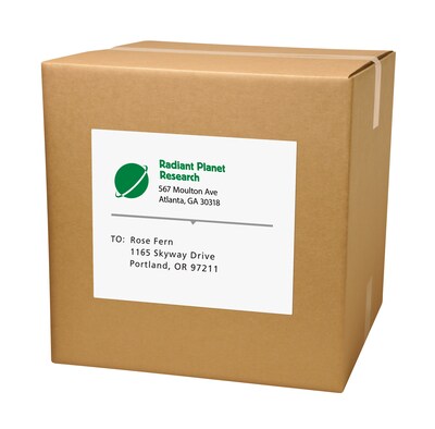 Avery Laser/Inkjet Shipping Labels, 8-1/2" x 11", White, 1 Labels/Sheet, 250 Sheets/Box, 250 Labels/Box (95920)