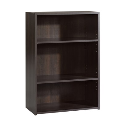 Sauder Beginnings 35H 3-Shelf Bookcase, Cinnamon Cherry (409086)
