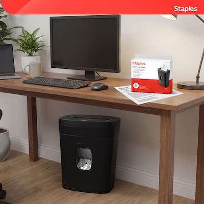 Staples Shredder Lubricant Sheets, 8.5" x 6", 24/Pack (36395)