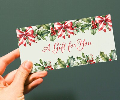 Great Papers! Holly & Holiday Bow Money Cards Stationary Kit, 12/Pack (2025046)