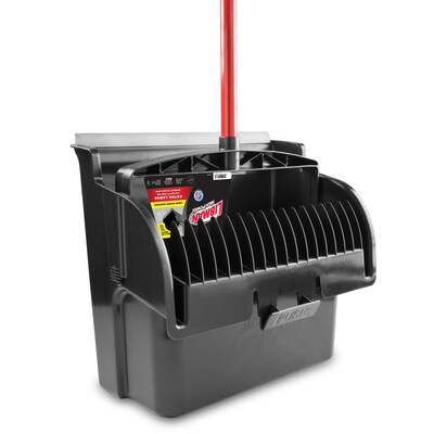 Libman Commercial 16" Heavy-Duty Large Scoop Dust Pan, Red & Black, 2/Carton (1168)