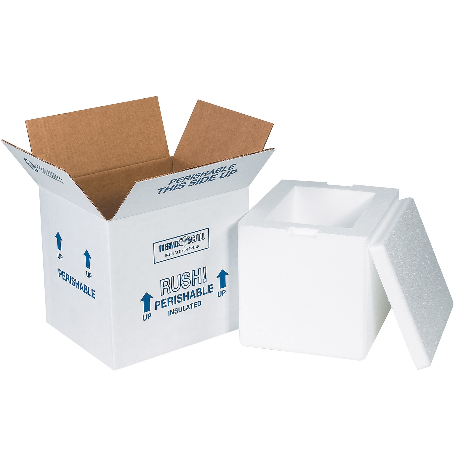 8 x 6 x 7 Insulated Shipper Box, White (207C)