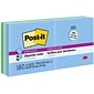 Post-it Recycled Super Sticky Pop-up Notes, 3 x 3, Oasis Collection, 90 Sheet/Pad, 6 Pads/Pack (R3
