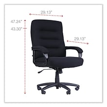 Alera® Kësson Series Fixed Arm Fabric Swivel Computer and Desk Chair, Black (12010-01D)