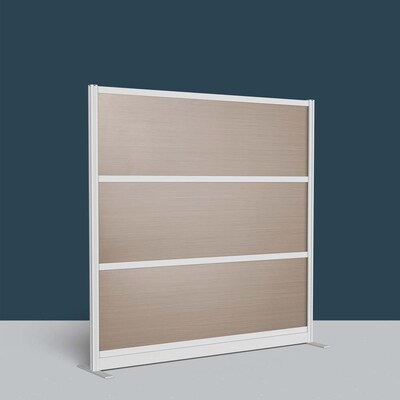 Luxor Oakwood 3-Panel Room Divider, 70"H x 70"W, Oak Grain (PPWL012)