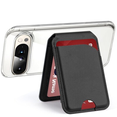 SaharaCase Venture Series Wallet Case for Google Pixel 9 Pro XL, Clear/Black (CP00613)